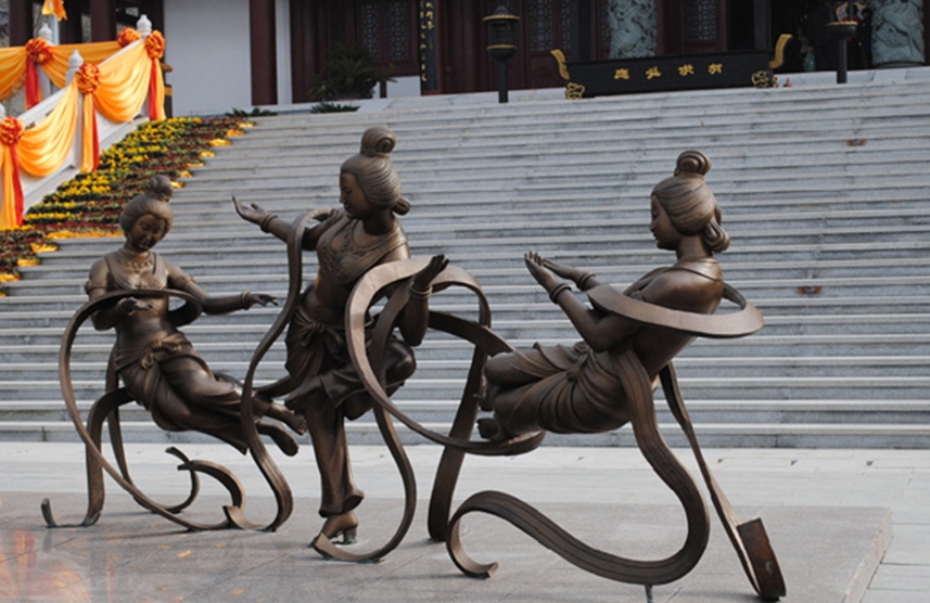 绵阳广场铸铜雕塑